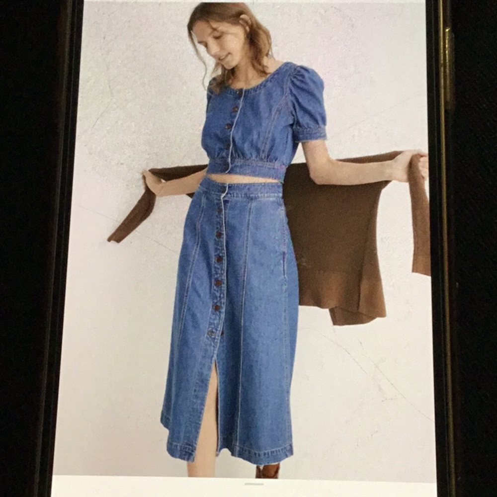 Madewell Jean Top And Skirt - Picture 4 of 10